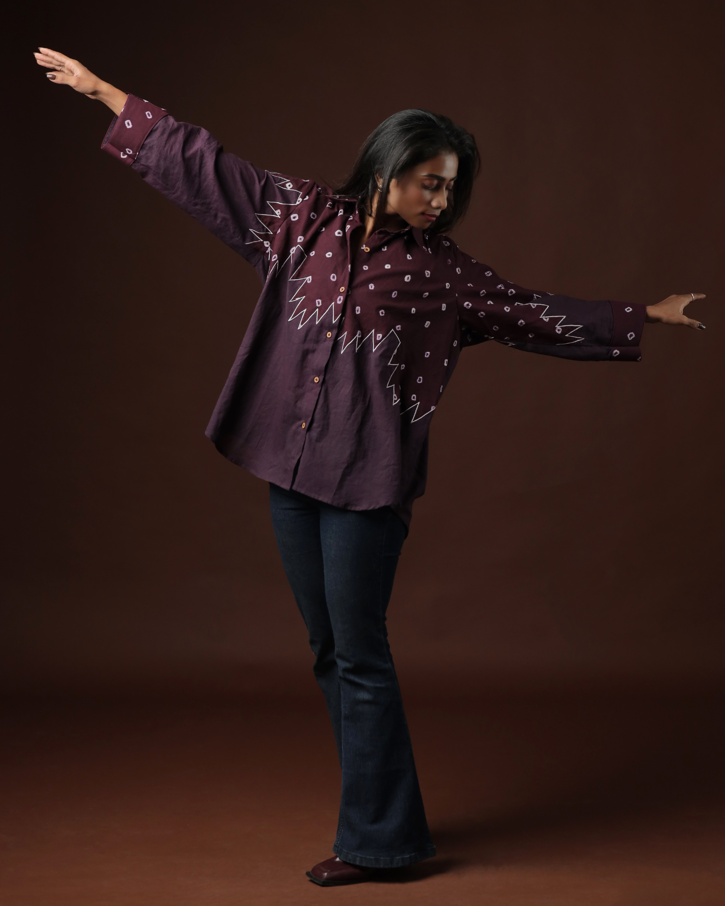 Avarohana Temple Patchwork Sungudi Buttondown Shirt