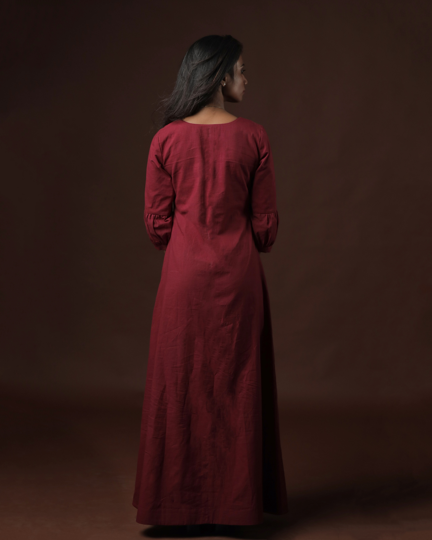 Arohana A-line Peasant Maxi Dress