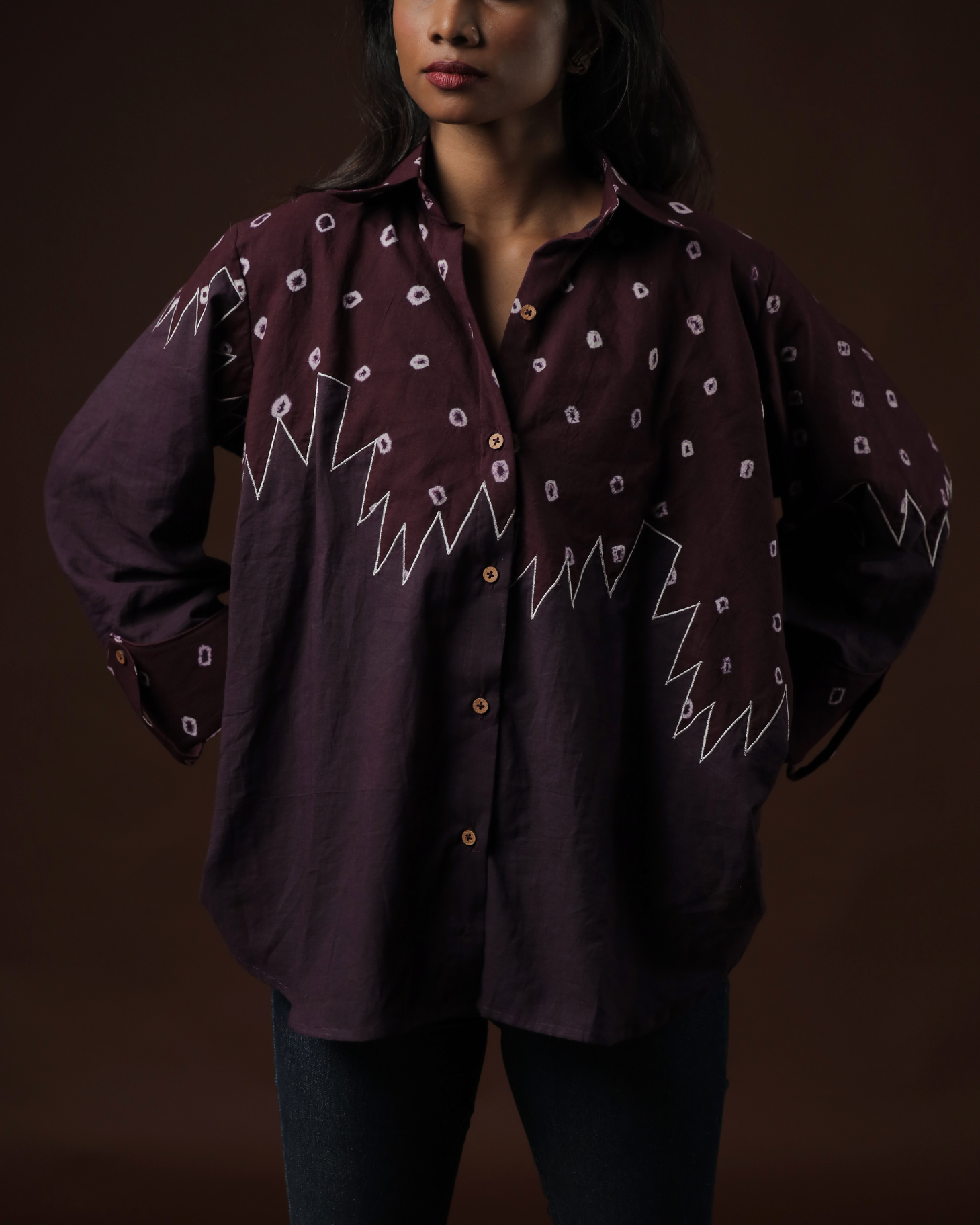 Avarohana Temple Patchwork Sungudi Buttondown Shirt