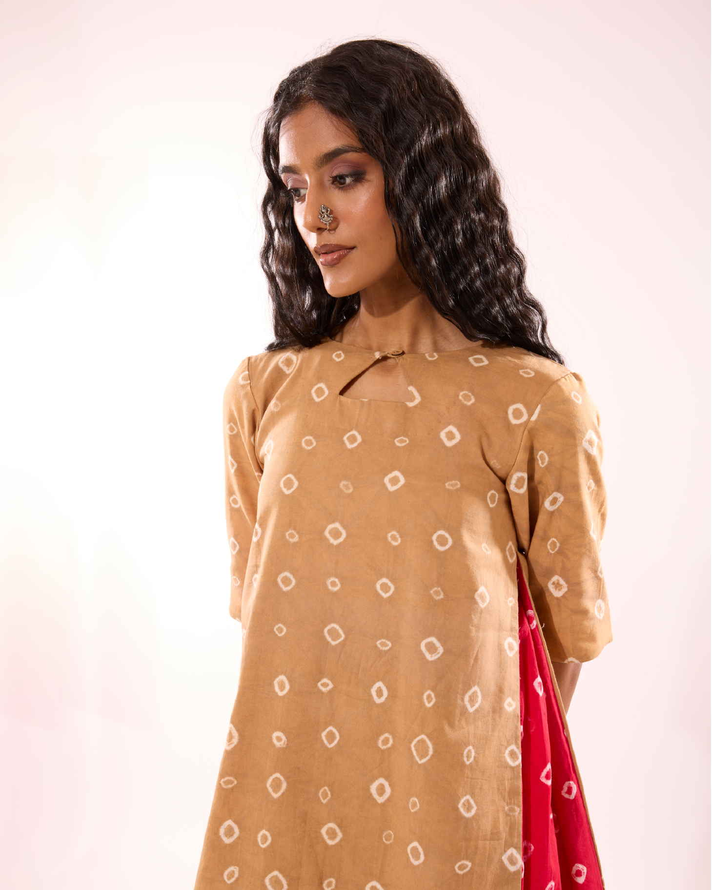 Vanji Sungudi Godet Dress