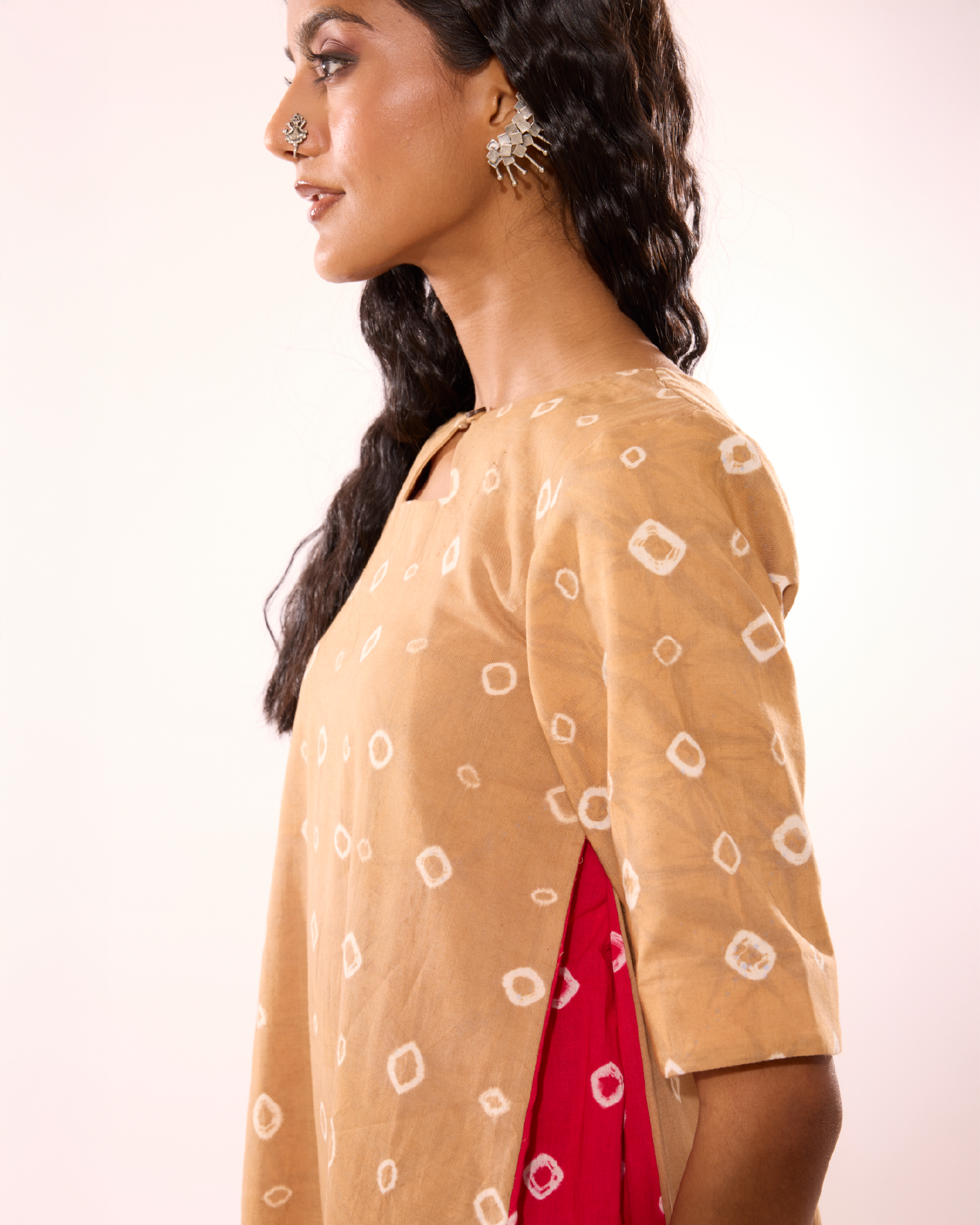 Vanji Sungudi Godet Dress