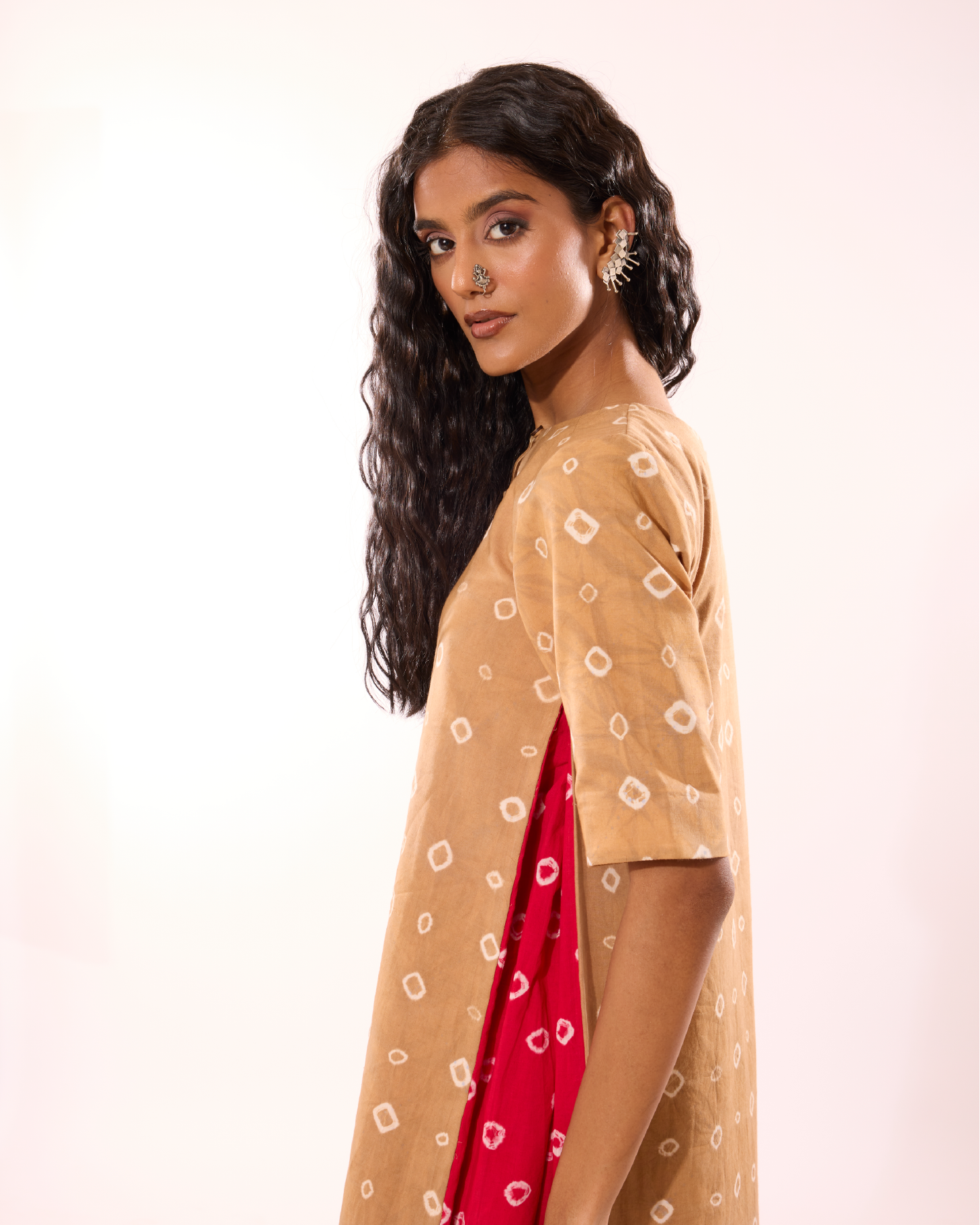 Vanji Sungudi Godet Dress