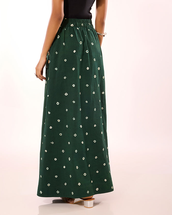 Vaagai Sungudi A-Line Skirt