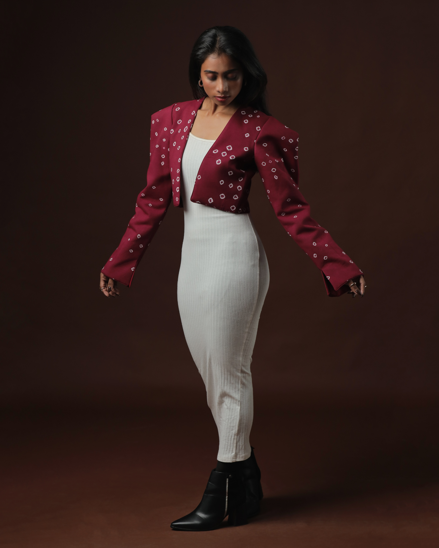 Arohana Sungudi Crop Jacket