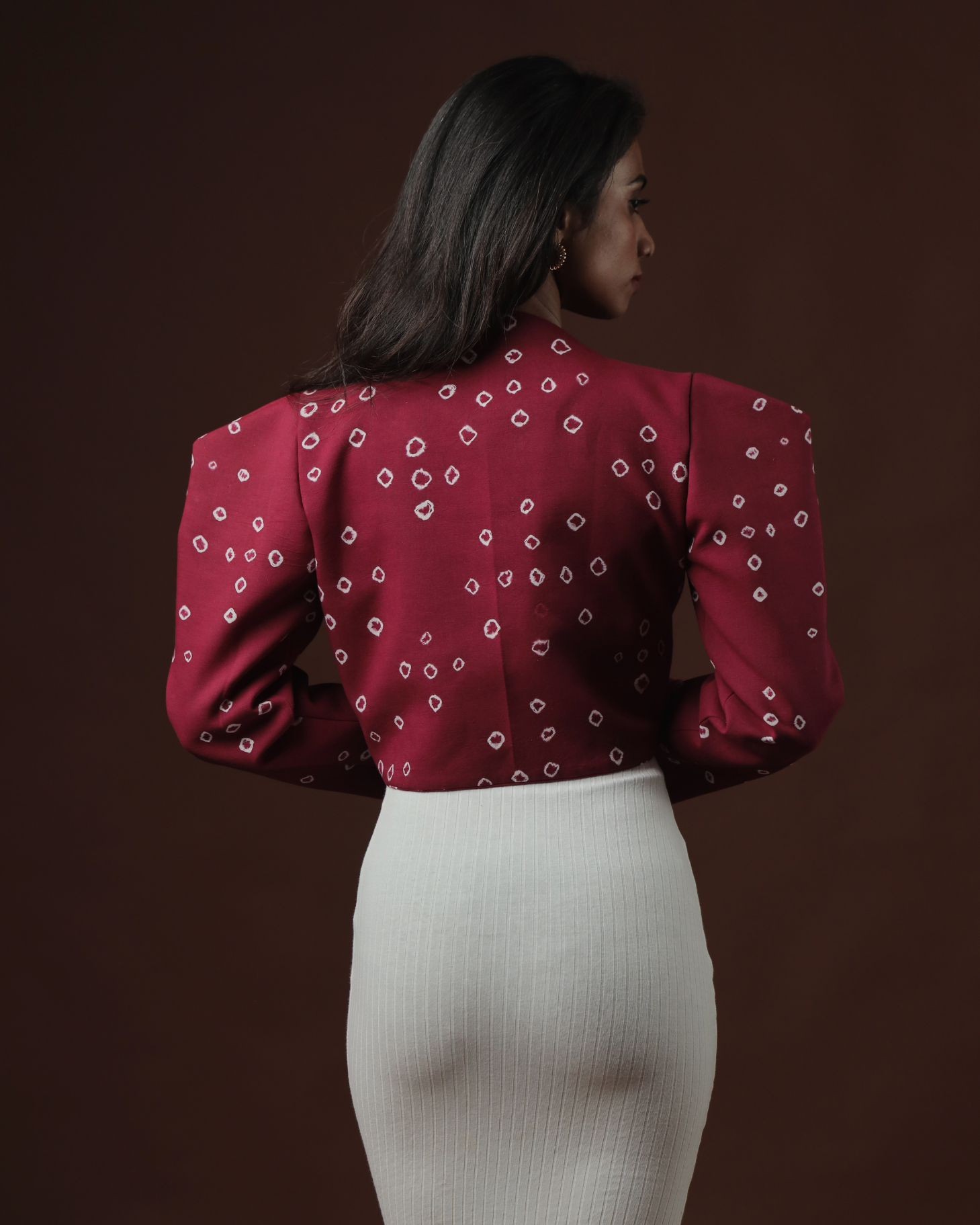 Arohana Sungudi Crop Jacket