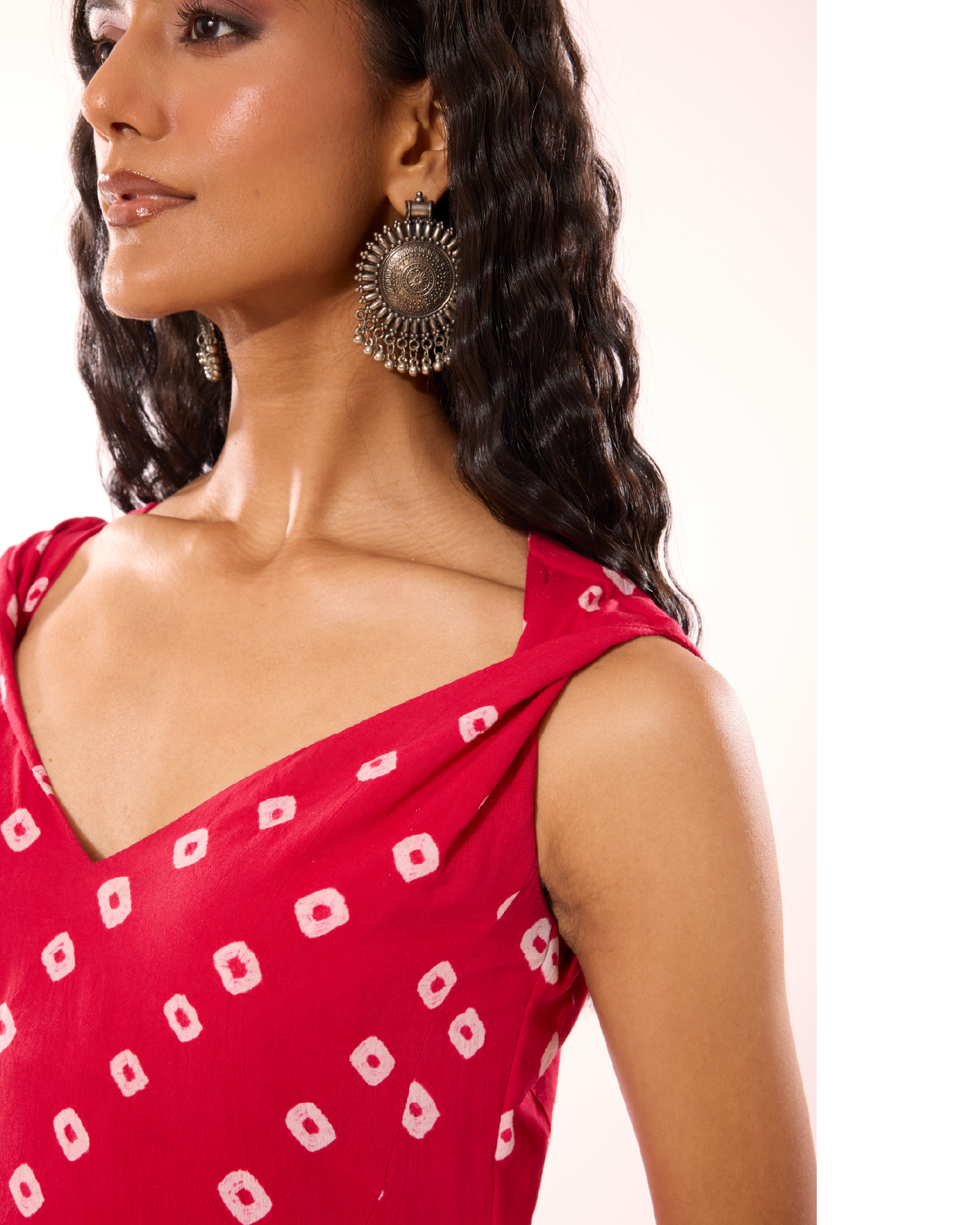 Kuvalai Sungudi A-Line Maxi