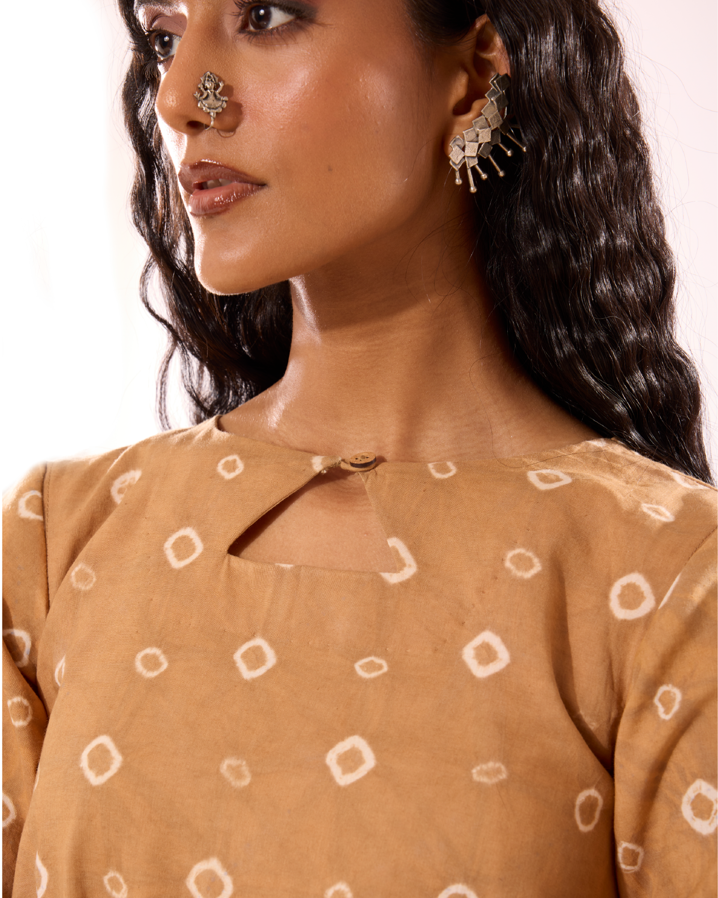 Vanji Sungudi Godet Dress