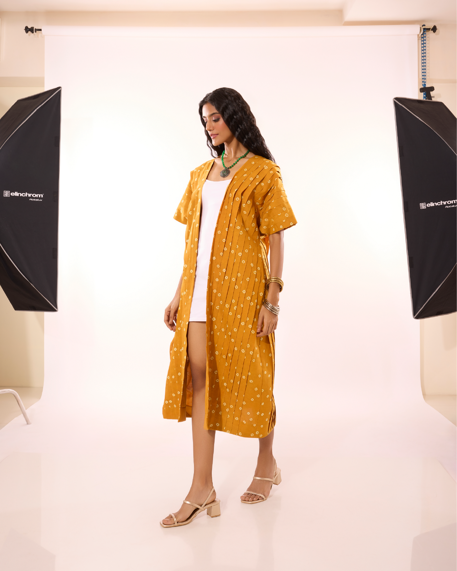 Kondrai Sungudi Full Pleated Jacket