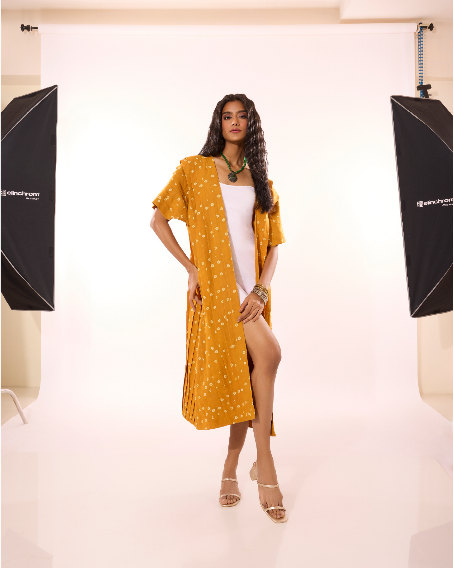 Kondrai Sungudi Full Pleated Jacket