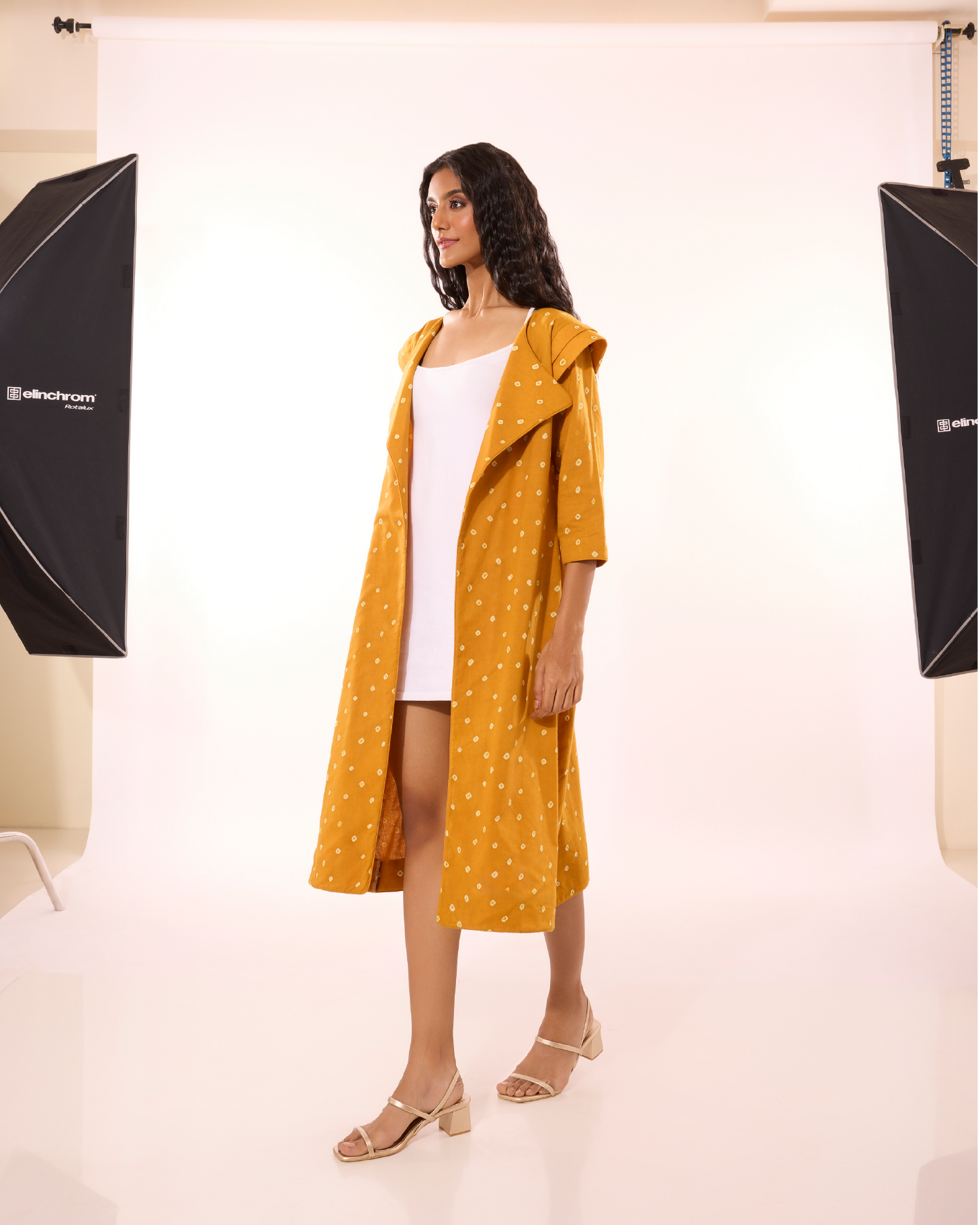 Kondrai Sungudi Statement Shoulder Jacket