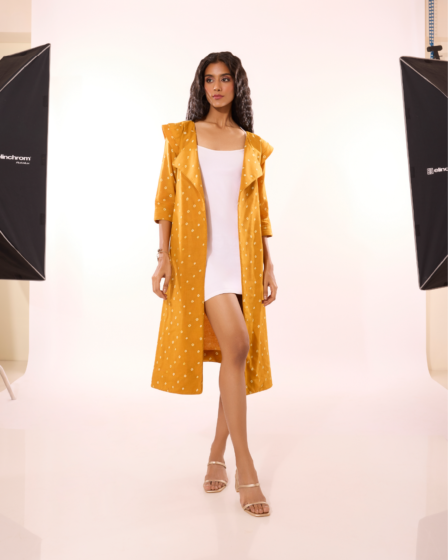 Kondrai Sungudi Statement Shoulder Jacket