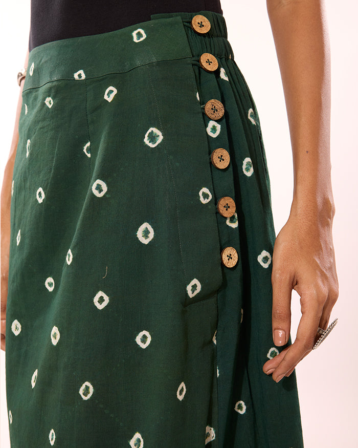 Vaagai Sungudi A-Line Skirt